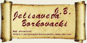 Jelisaveta Borkovački vizit kartica